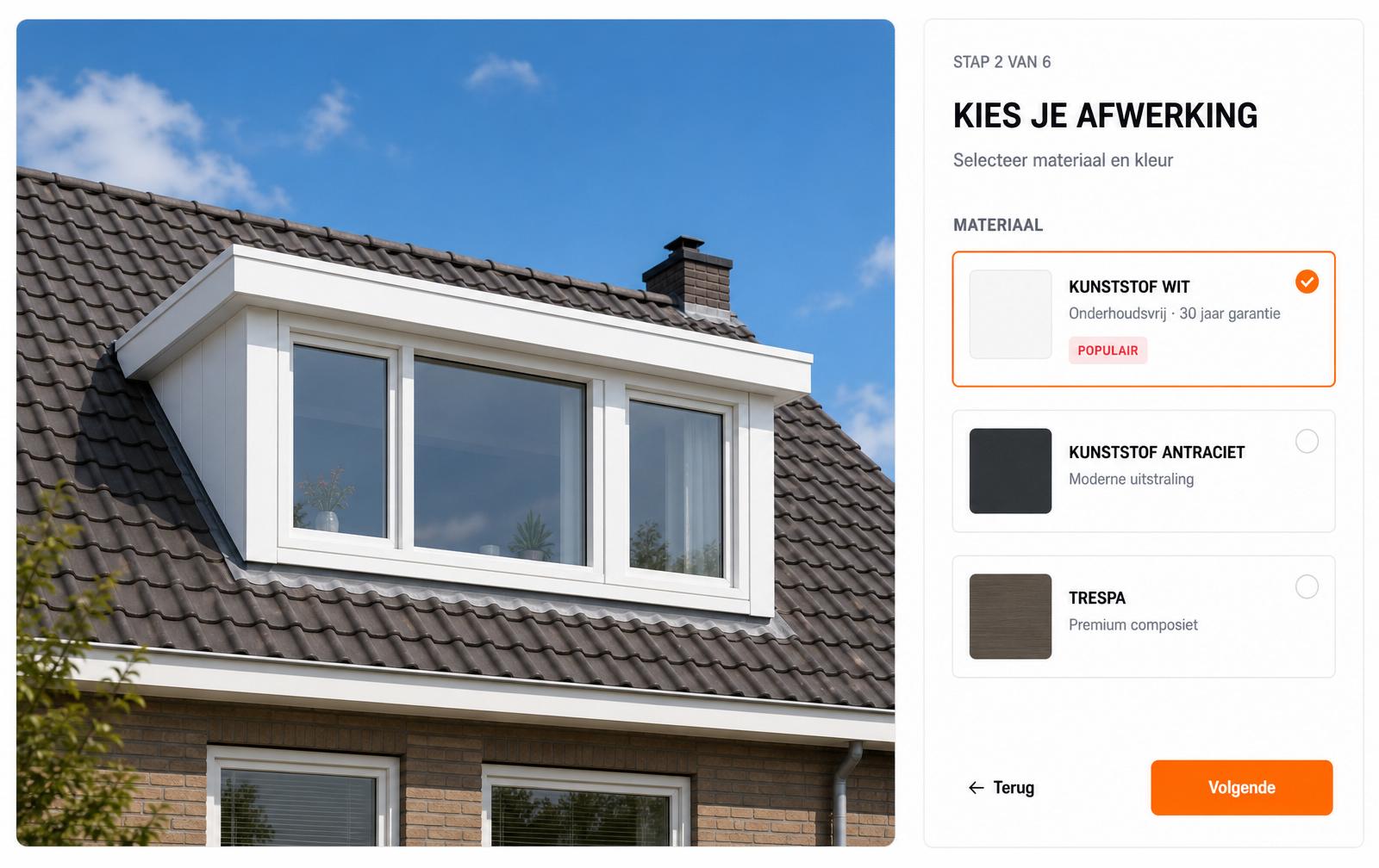 Configurator stap 02 — Configuratie in jouw huisstijl